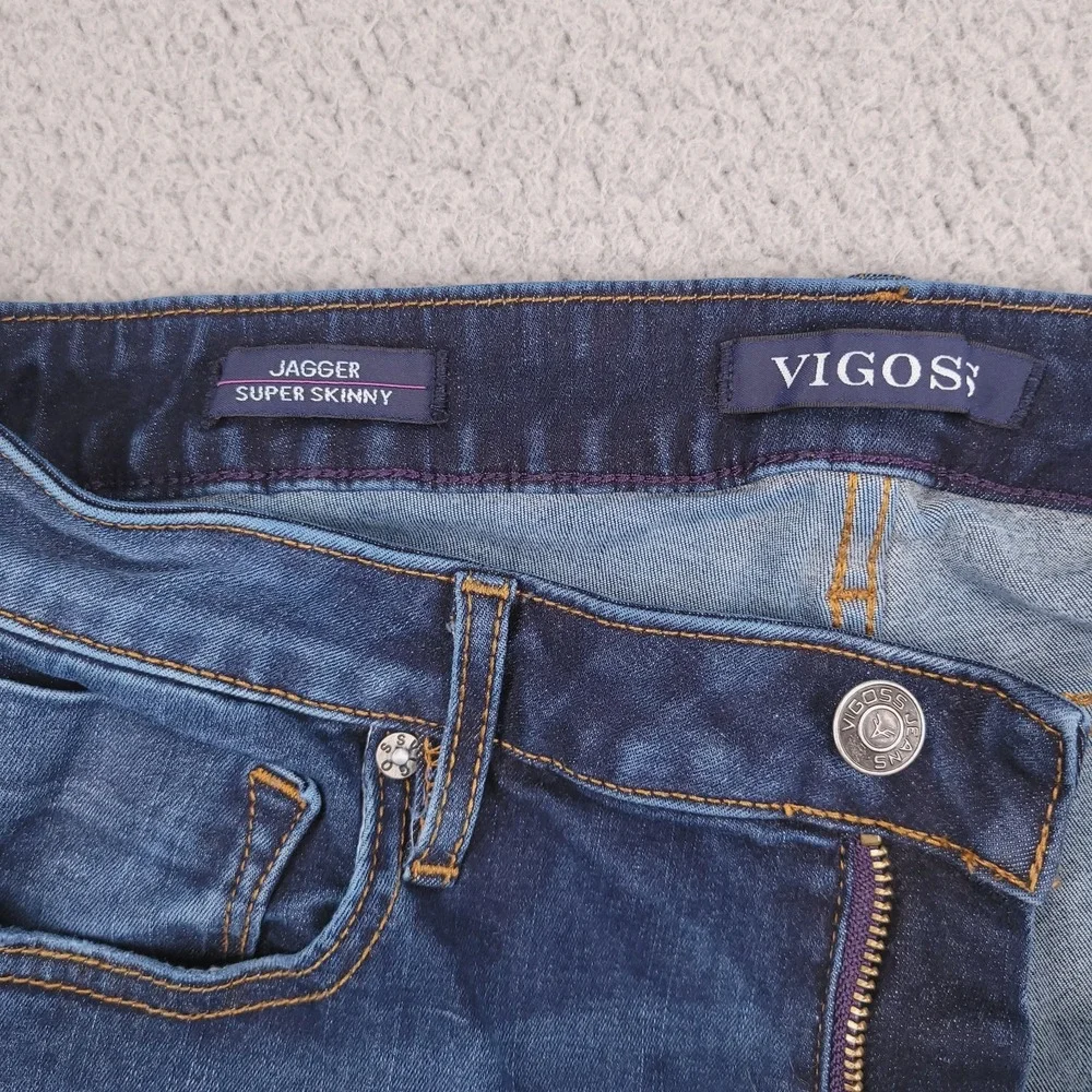 VIGOSS Jeans Size 31 Jagger Super Skinny Classic Fit Distressed Denim